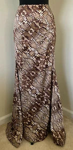 Roberto Cavalli Animal Print Maxi Skirt With Rear Flare, Italy Sz: 42 / US 6 - Picture 1 of 12