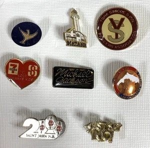 Vintage Posten 8 Pins Anstecknadeln, MJ, 7-11, sagen Sie einfach Nein, zufälliges Sortiment - Bild 1 von 14