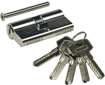 CHILITEC Sicherheits Schließzylinder Türschloss Profil Zylinder +5 Schlüssel Haustür etc.