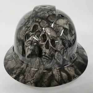 NEW FULL BRIM Hard Hat custom hydro dipped in DEVILS CANYON SKULL CAMO  - Picture 1 of 5