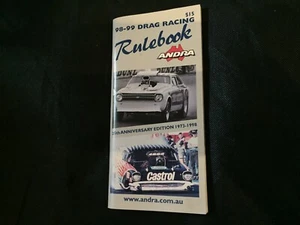 Drag Racing Rule book 1998-99 Australian Hot Rod nostalgia vintage AHRF Handbook - Picture 1 of 3