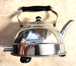 Unbranded Rare Silver Electric Metal Tea Kettle with Lid on legs - Picture 1 of 5