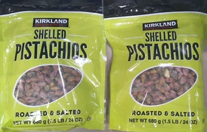 KIRKLAND SHELLED PISTACHIOS 3 LBS ROASTED SALTED 2 Pack - Picture 1 of 3