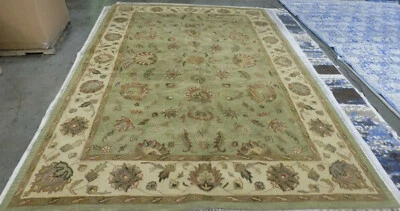 GREEN / GOLD 9'-6" X 13'-6" Back Stain Rug Reduced Price 1172595117 HG343A-10 — 第 1/4 张图片
