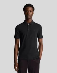 Lyle & Scott Tonal Polo Shirt/Black - Small FREE DHL NEXT DAY - Picture 1 of 1