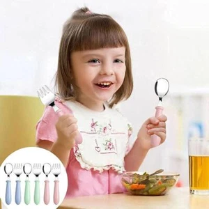 Stahl Kleinkind Löffel, Kinder Besteck Löffel rund GXW J2Z0 Han 9CV0 V4Z3 - Bild 1 von 22