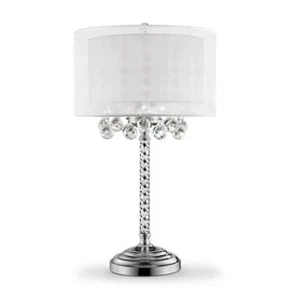 ORE International Table Lamp 30" Modern Novelty Pull Chain Moiselle Crystal - Picture 1 of 3