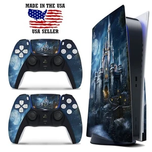 PS5 Disc Version Console & Controller Vinyl Skin Decal Wrap - Castle - Picture 1 of 3