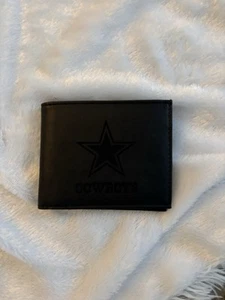 Dallas Cowboys Black NFL Leather Bi-Fold Wallet - Picture 1 of 5