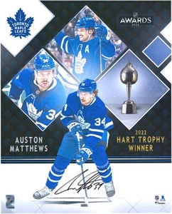 Auston Matthews Maple Leafs Signed 16x20 2022 Hart Trophy Winner Stylized Photo - Picture 1 of 1