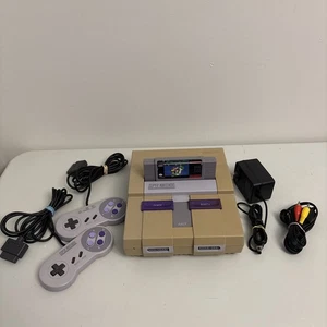 Super Nintendo Entertainment System (SNES Console) Mario World Bundle Lot - Picture 1 of 11