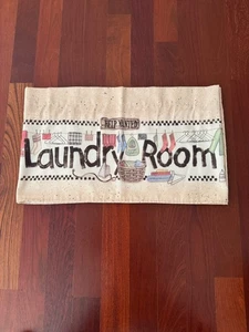 Laundry Room Valance Curtain Americana Country Cottage Lined 71" W x 13.75” L - Picture 1 of 9