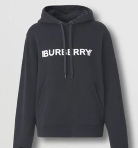 NEU Original BURBERRY Hoodie Kapuzenpullover Gr. L/G Logo Print Black Schwarz - Bild 1 von 11