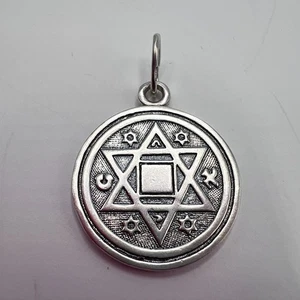 Vintage UdSSR süßer Anhänger Ikone Sterling Silber 925 Schmuck Geschenk Damen Herren 7g - Bild 1 von 8