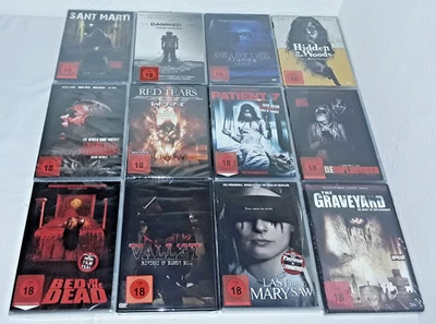 12 Horror Filme Fsk 18 auf DVD - Sammlung Konvolut - Neu & Ovp