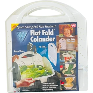 Flat Fold Colander Strainer - As Seen on TV! - Cathy Mitchell - NEW & Sealed - Picture 1 of 4