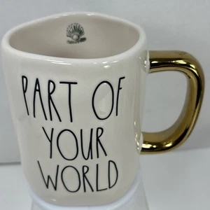 Rae Dunn Arielle kleine Meerjungfrau Teil deiner Welt Tasse Goldgriff Disney Prinzessin - Bild 1 von 9