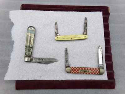 Vintage Pocket Knife Lot Purina Red Ribbon North Star Beer & Prudential Building - Image 1 of 4