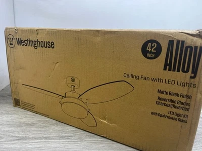 Westinghouse 7305000 Alloy 42" 3 Blade LED Indoor Ceiling Fan - Black - Image 1 of 3