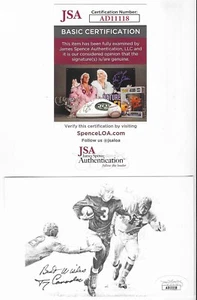 Tony Canadeo SIGNED NFL HALL OF FAME AUTOGRAPHED CARD Green Bay Packers JSA AUTO - Picture 1 of 3