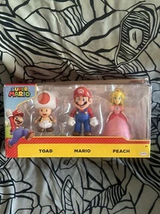 Nintendo Super Mario Toad Mario & Peach Action Figure Set | 3 Pack NEW!! - Picture 1 of 5