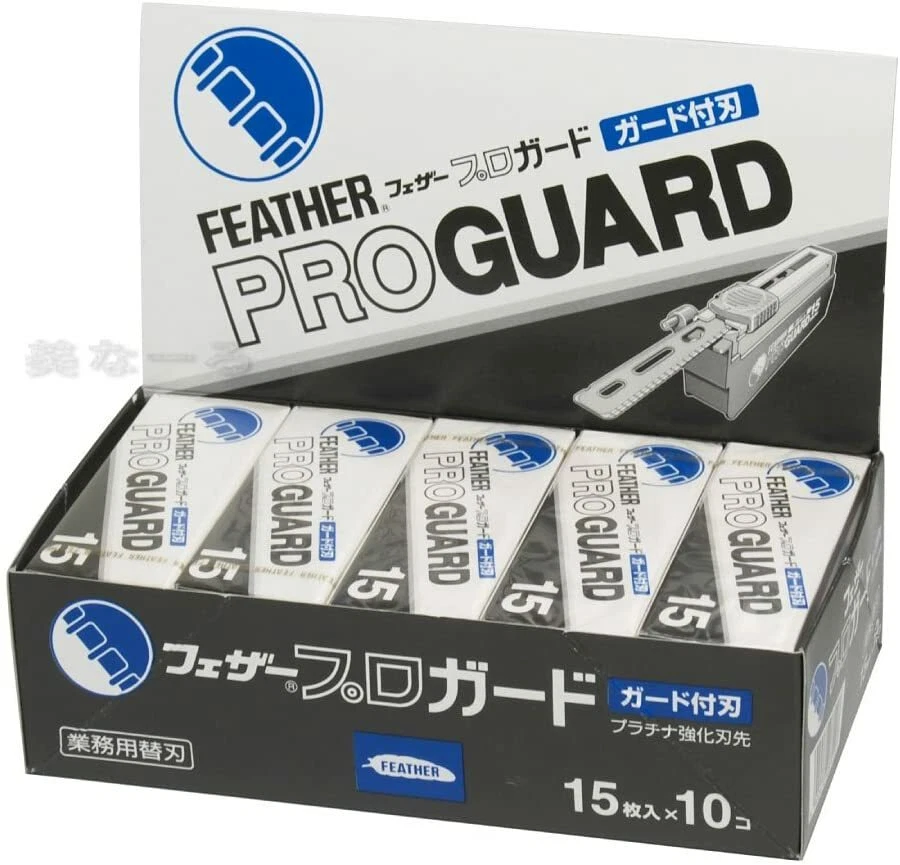 Hoja de repuesto Feather Pro Guard PG-15 10 paquetes 150 hojas Japón nueva F/S Foto 1 de 1