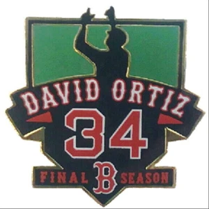 BOSTON RED SOX DAVID ORTIZ "BIG PAPI" ABSCHIED BASEBALL ALL STAR SPIELER PIn - Bild 1 von 2