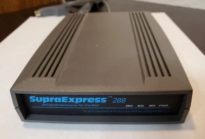 SupraExpress 288 - 28.8k Vintage 1995 Modem for Macintosh Computers - Image 1 of 4