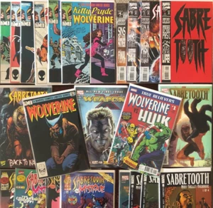 23X WOLVERINE & SABRETOOTH LOT! Vintage 1982 MILLER mini #4! Complete Sets! #1s - Picture 1 of 23