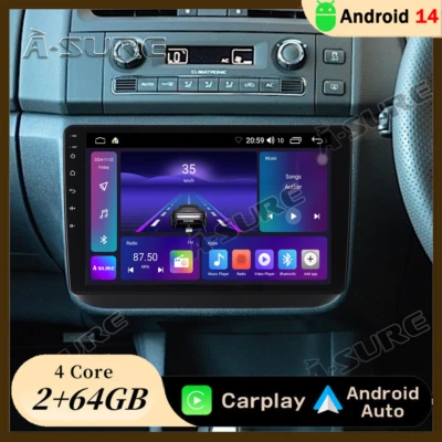 2+64G Android 14 Autoradio Wireless Carplay GPS Navi für Skoda Fabia 2 2007-2013