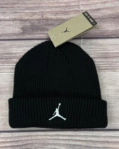 Nike Air Jordan Terra Beanie Jumpman Hat Black White Unisex One Size FZ2055-010 - Picture 1 of 7