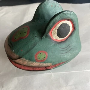 Handgefertigte Vintage indonesische Volkskunst Frosch Schmuckschatulle - Bild 1 von 2