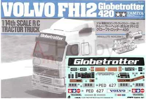 1/14 Tamiya Volvo FH12 Globetrotter 420 56312- Decals & Instructions 9495346 - Picture 1 of 5