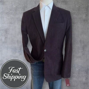 ORIGINAL PENGUIN Mens Blazer XXL (46R) CORDUROY Brown Sport Coat Suit Jacket - Picture 1 of 10