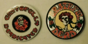 Grateful Dead 2 pins 1.5 inches - Picture 1 of 2