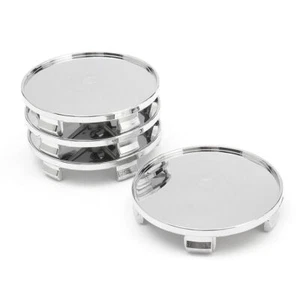 4X 69mm Universal Auto Nabendeckel Nabenkappen Felgendeckel ABS Silber Ohne - Bild 1 von 6