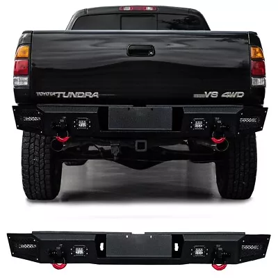 Vijay Fit 2000-2006 Toyota Tundra Rear Bumper With LED Lights & D-Rings Foto 1 de 4