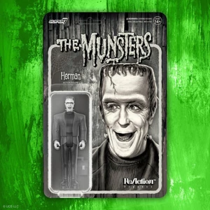Figura de reacción Herman Munster (escala de grises) The Munsters 3 3/4 pulgadas - Imagen 1 de 5