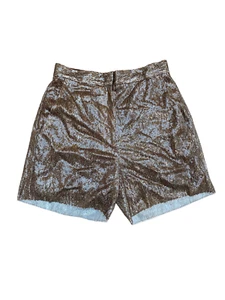 480$ MAISON MARGIELA MM6 SEQUINED BROWN TOBACCO SHORTS SIZE IT 42 FR 38 US M  - Picture 1 of 9