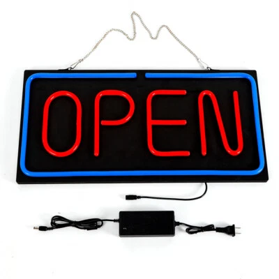 LED Open Sign Bright Neon Light for Restaurant Bar Pub Shop Store Business Large - Image 1 of 4