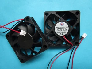2 pcs Brushless DC Cooling Fan 24V 6015S 9 Blade 60x60x15mm Sleeve Bearing 2Wire - Picture 1 of 4