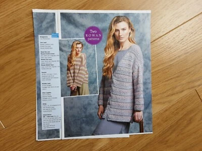 rowan taro sweater &cardigan knitting pattern from magazine - Image 1 of 2