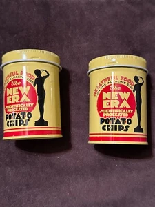 Decoware NEW ERA SCIENTIFICALLY PROCESSED Potato Chips Tin Salt Pepper Shakers - Picture 1 of 13