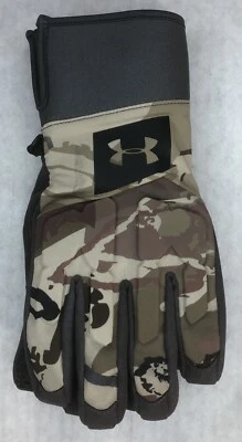 Under Armour Mens Gore-Tex Mid Season Windstopper Hunt Gloves 1318575-999 Size S - Image 1 of 4