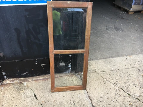antique c1940's quartersawn oak POST OFFICE window 41.5" wide x 18" high Cover