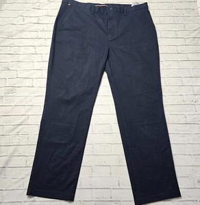Tommy Hilfiger Hombre Denton Essential Sarga Elastizada Chinos Azul Marino W40 L32 - Imagen 1 de 16