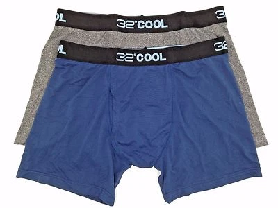 Paquete de 2 calzoncillos boxer talla S $45 32 grados ropa interior para hombre azul gris microfibra talla S Foto 1 de 4