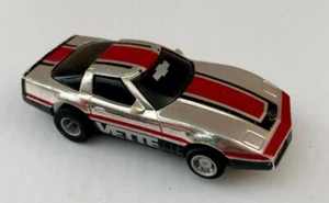 Vintage Tyco Chevy Corvette Chrome Red & Black Vette Silver Slot Car HO Scale - Picture 1 of 6