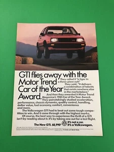 1985 1986 VOLKSWAGEN GTI VW VINTAGE ORIGINAL PRINT AD ADVERTISEMENT - Picture 1 of 1