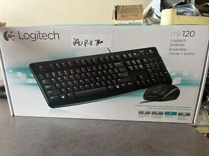 Logitech - MK120 kabelgebundene Membran Tastatur und Maus Bundle in voller Größe für Windo... - Bild 1 von 8